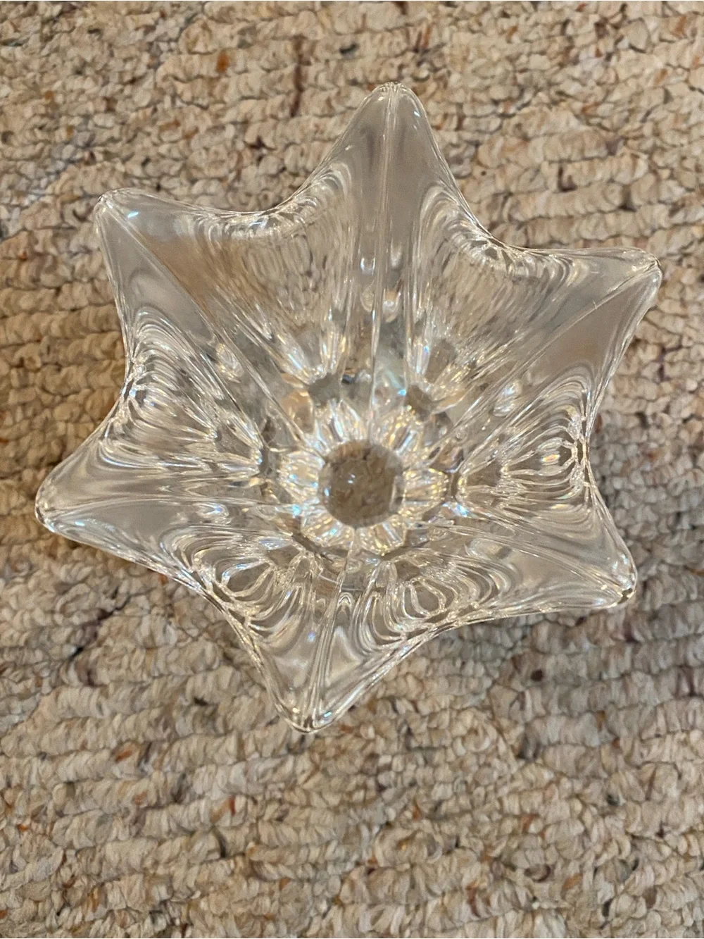 Orrefors Sweden Crystal Vase with Beautiful Wavy Rims